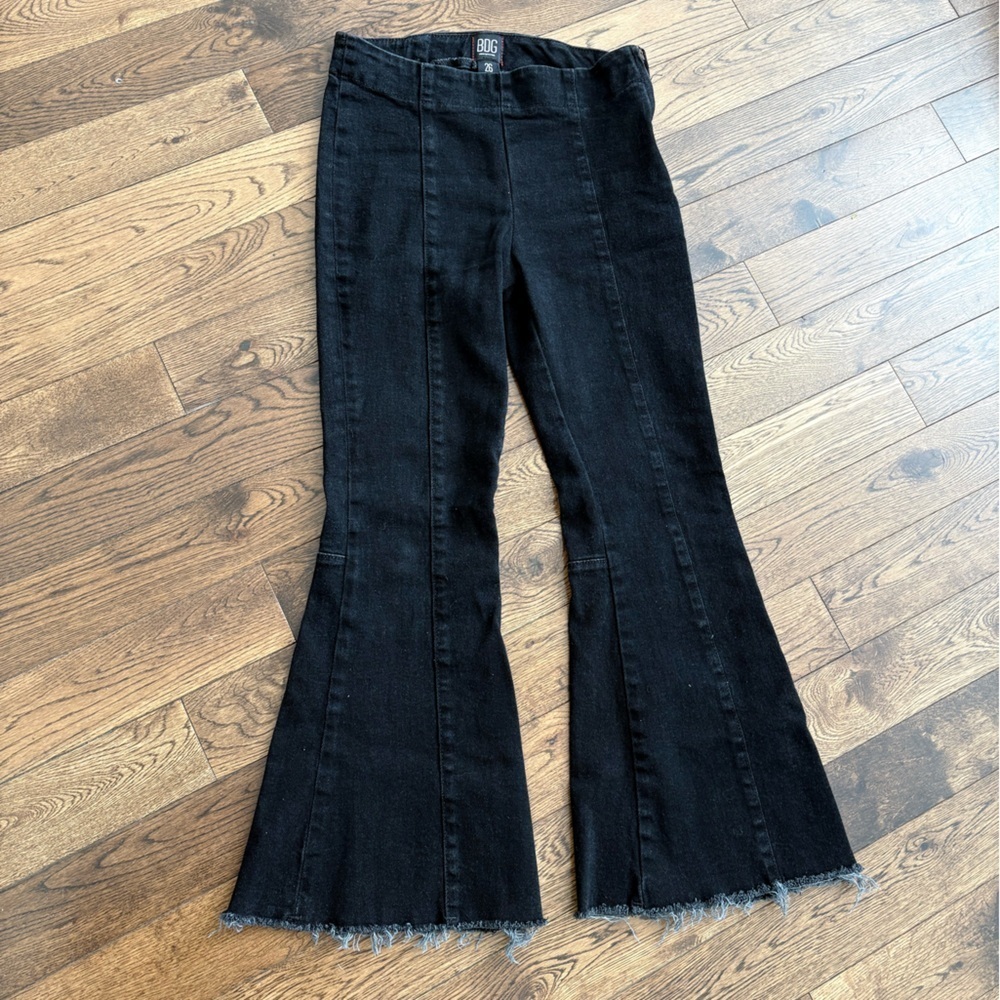 BDG Black Distressed Flared Women Jeans Size 26